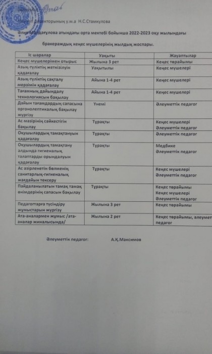 БРАКЕРАЖ ЖОСПАР ӘЛИЯ